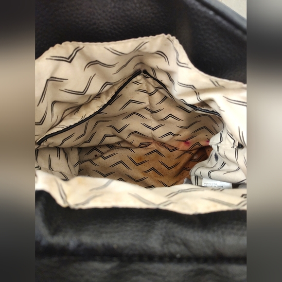 Moda Luxe Black Vegan Pebbled Leather Backpack - Picture 8 of 10